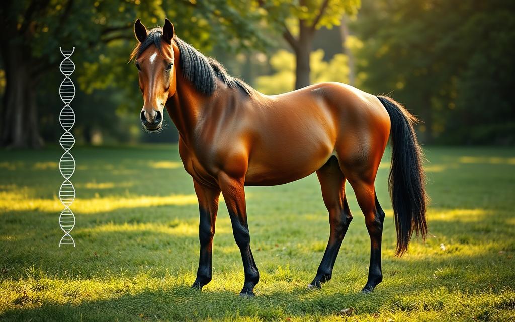 Bay horse genetics