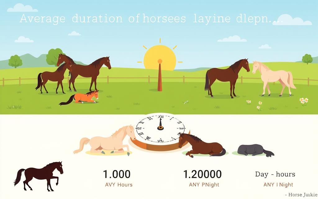 average duration of laying down in horses