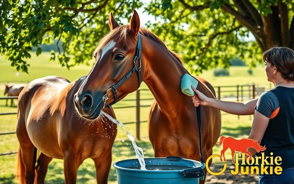 caring for sweating horses