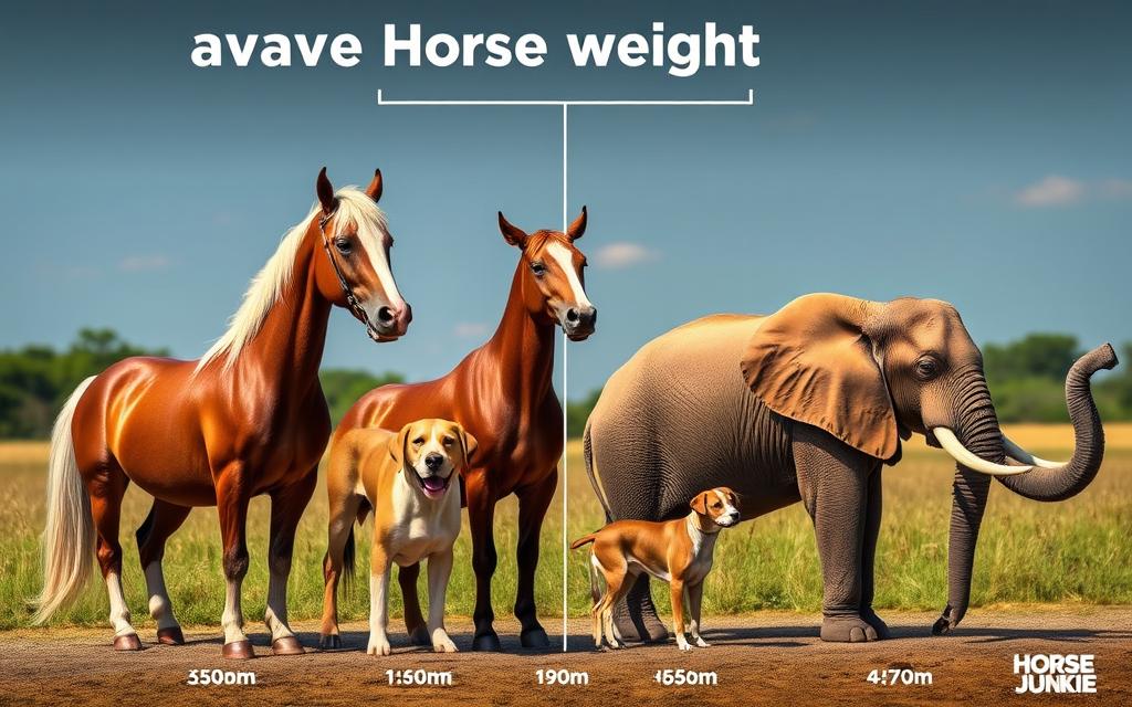 horse weight vs. other animals