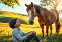 how do horses react to human's crying