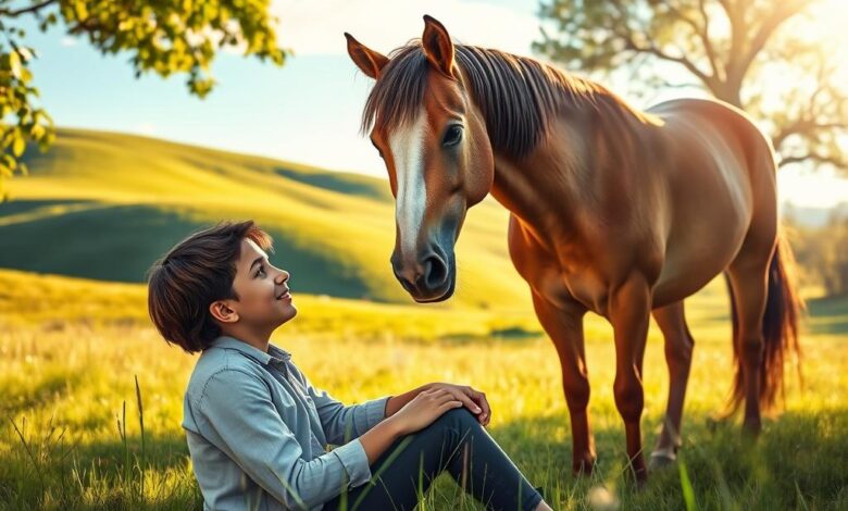 how do horses react to human's crying