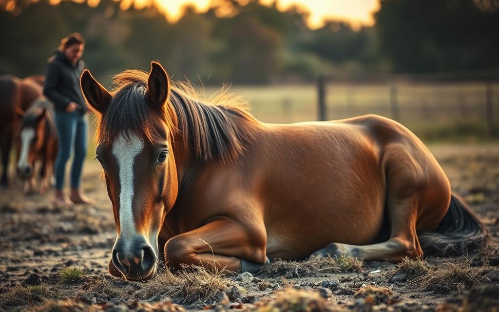 signs of a sick horse