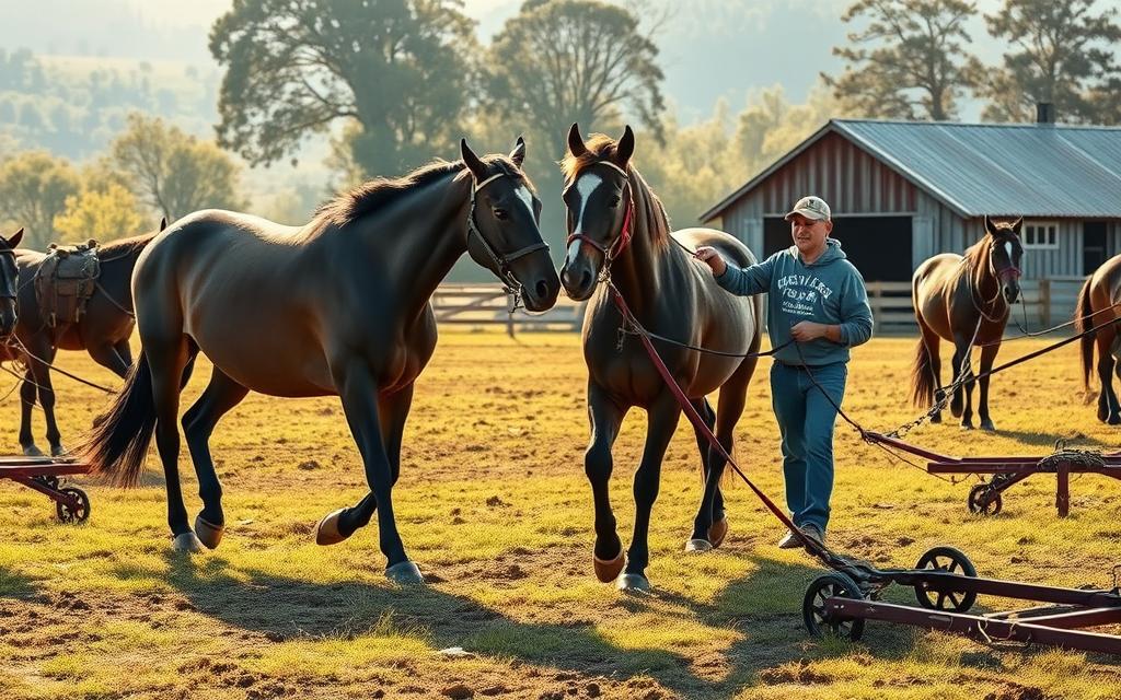 training work horses